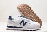 Tenis New Balance 574 Blanco Azul.