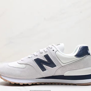 Tenis New Balance 574 Blanco Azul.
