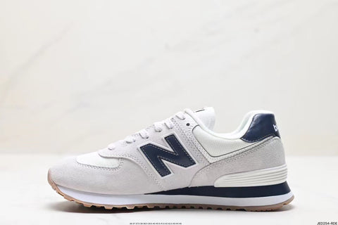 Tenis New Balance 574 Blanco Azul.