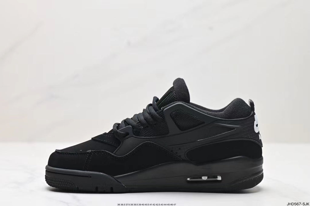 Tenis Jordan 4 Retro Negro Sin Bota.
