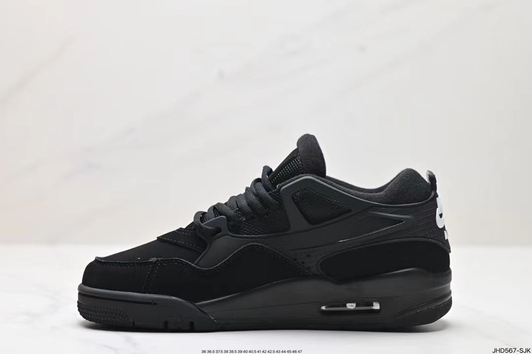 Tenis Jordan 4 Retro Negro Sin Bota.