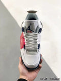 Tenis Jordan 4 Retro Blanco Negro.