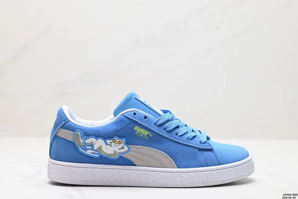 Tenis Suede XL Negro Azul Gris.