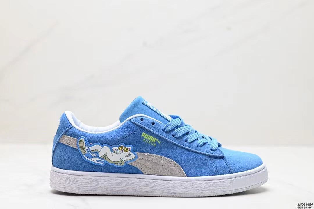 Tenis Suede XL Negro Azul Gris.