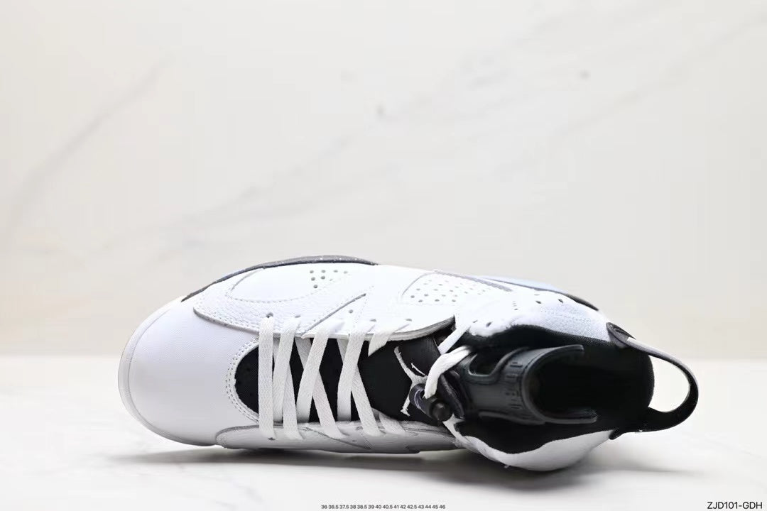 Tenis Jordan 6 Retro Blanco Negro.