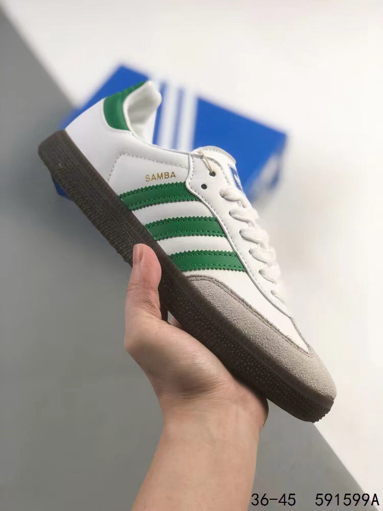 Tenis Samba Blanco Verde.