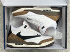 Tenis Jordan 3 Retro Travis Scott Blanco Cafe.