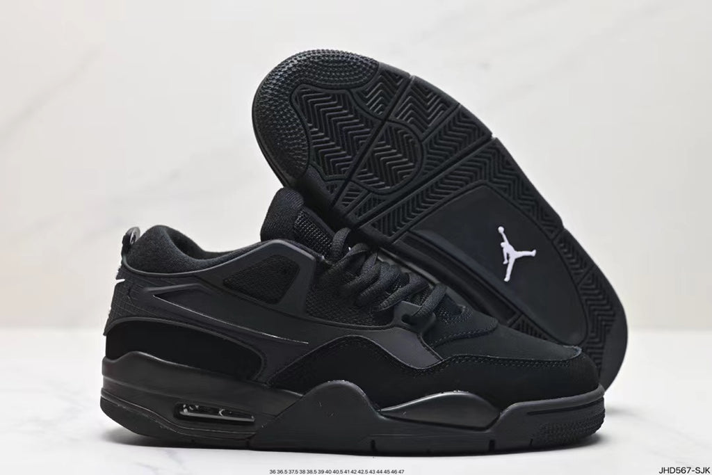 Tenis Jordan 4 Retro Negro Sin Bota.