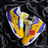 Tenis Jordan 4 Retro Amarillos Morado N°8