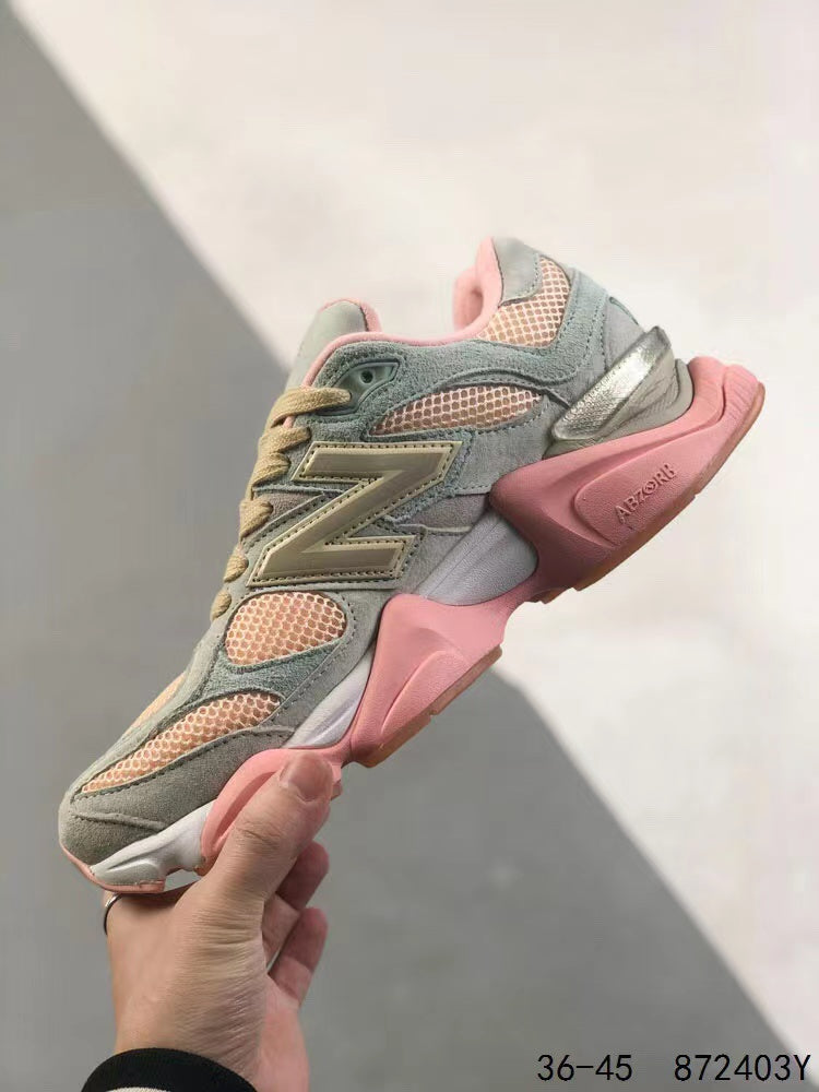 Tenis New Balanace 9060 Gris Rosa.