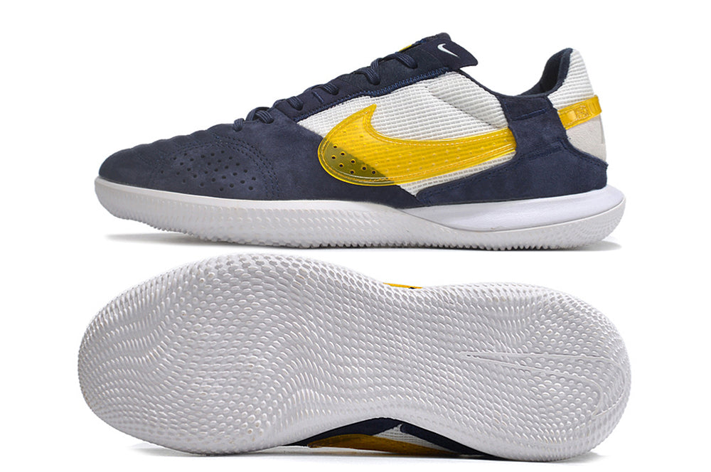 Zapatillas Streetgato Suela lisa Azul Oscuro y Amarillo.