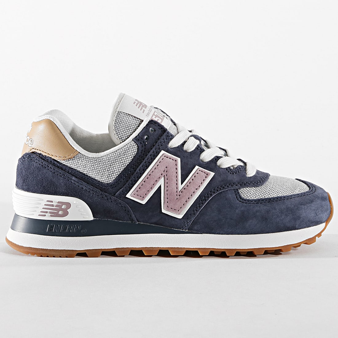 Tenis New Balance 574 Azul Rosa.